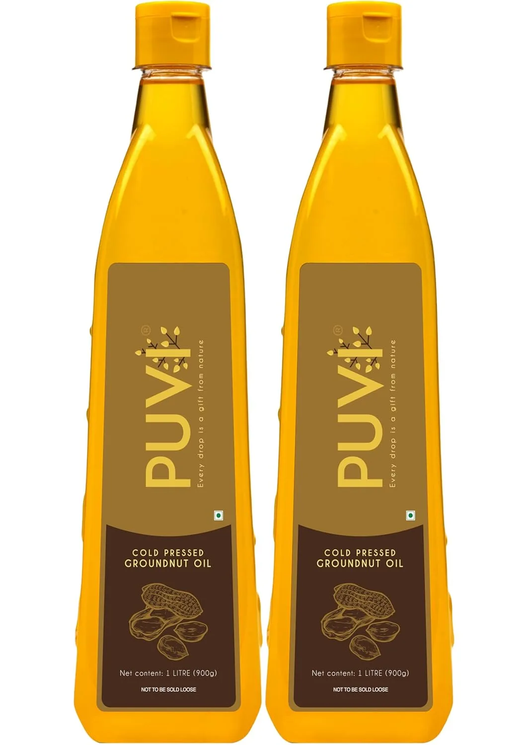 Puvi 2L કોલ્ડ પ્રેસ્ડ મગફળીનું તેલ